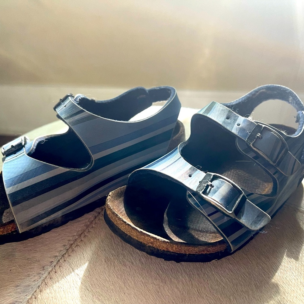 Birkenstock Papillio Roma Blue Stripe Sandals